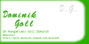 dominik goll business card